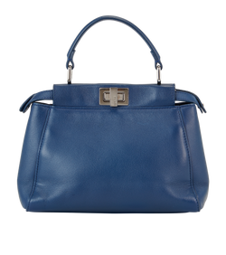 Mini Peekaboo, Leather, Blue, 8BN244-K4P-178-10429, E, 3*